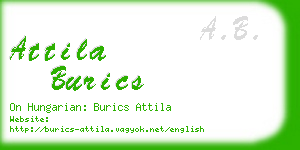 attila burics business card